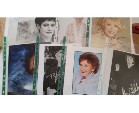 ENTERTAINMENT, signed photos etc., inc. Whoopi Goldberg (first name only), Tyne Daly, Ellen Burstyn, Marion Ross, Eileen Atki
