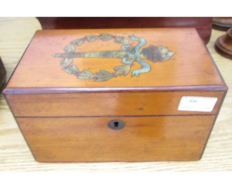 A 19th century mahogany tea caddy
