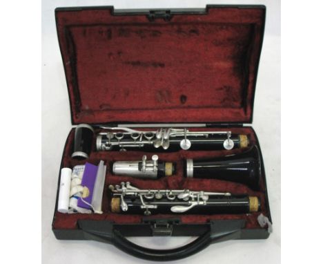 A cased Buffet clarinet