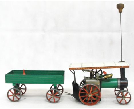 A mammod steam engine & trailer