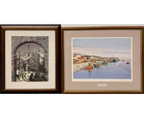 A framed hand signed and numbered primt of "The Kursaal 1920", limited edition 96 / 750, framed 66 x 84cm. Together with a pe