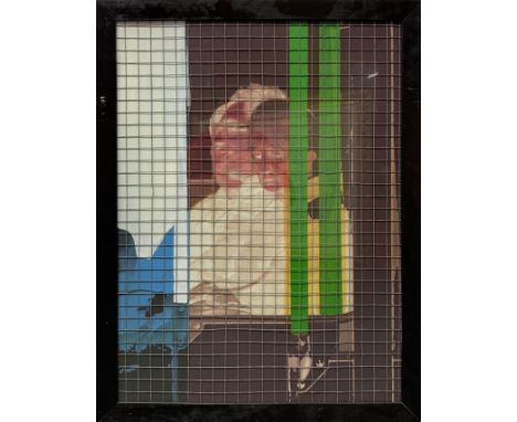 Two framed  print and mixed media entitled "Doris 1" and "Doris 2" by Josh Law, c. 2012, framed 88 x 67cm.