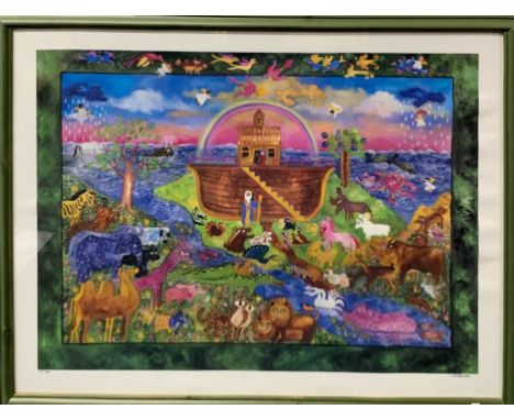 A lithograph entitled "Noahs Ark" by Ann Reeves, (American) c. 2004, limited edition 221/400, with certificate of authenticit