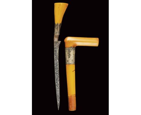 dating: 20th Century provenance: Sumatra, Slightly curved, single-edged blade decorated with symbols and inscriptions, the ba
