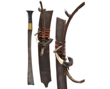 dating: 19th Century provenance: Myanmar, Single-edged, iron blade, narrowed at the center and widened towards the weak, with