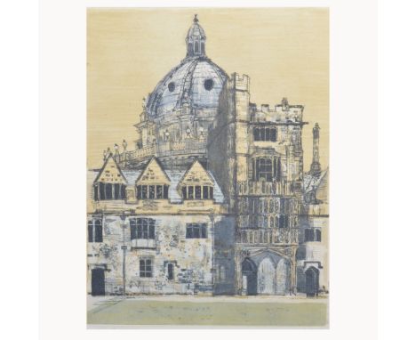 After Richard Beer, Brasenose College, Oxford,signed artists proof, etching with colour,58cm x 44cm.Artist's Resale Rights ar