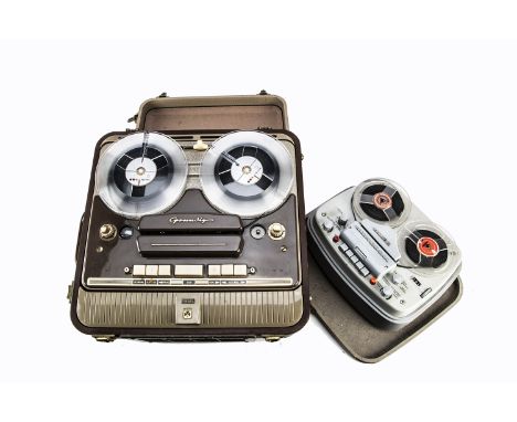 Uher / Grundig / Sony / Reel to Reels, five Reel to Reel Tape Recorders comprising a Uher Universal (on base) two Grundigs (T