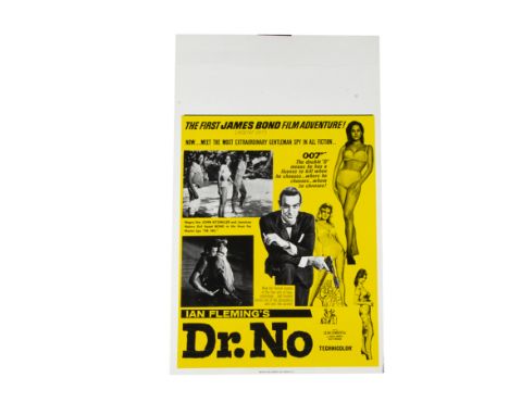 Dr No Window Card / Bond poster, a USA Window Card for Dr No - measures 22" by 13 ¾" with 'Benton Card Company Inc Benson N.C