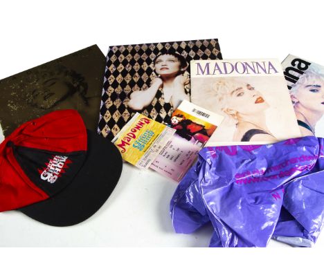 Madonna Girlie Show / Who's That Girl Tour Merchandise plus, a number of Madonna tour items comprising Baseball Cap, Programm