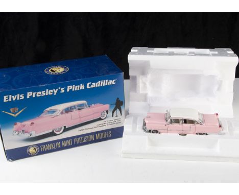 Elvis Presley / Pink Cadillac / Franklin Mint, a 1:24 Scale model of Elvis' famous 1955 Pink Cadillac brought for his mother 