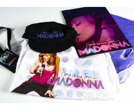 Madonna / Confessions Tour Merchandise plus, a number of Items from the Confessions Tour 2006 comprising T shirt (medium), Ba