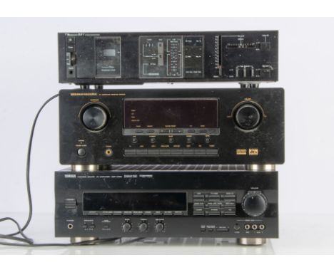 Receiver / Cassette Deck / Amplifier, Marantz AV surround sound receiver SR4200, Nakamichi Cassette deck BX-1 together with a