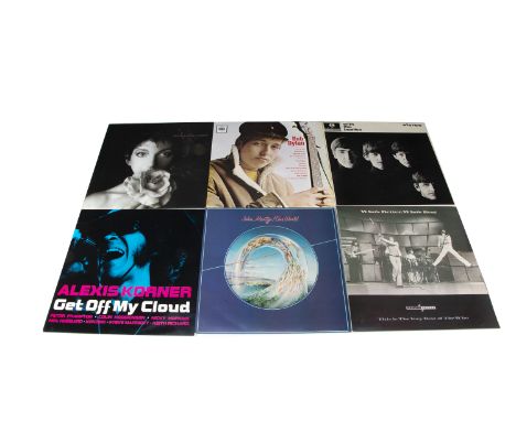 LP Records, fourteen albums of various genres with artists comprising The Beatles, Bob Dylan, Kate Bush, Dr John, Alexis Korn