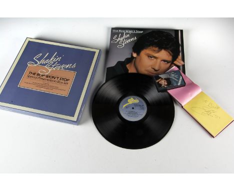 Shakin Stevens Box Set, The Bop Won't Stop - Special Presentation Box Set Released 1983 on Epic (BX 86301) - Box with Gatefol