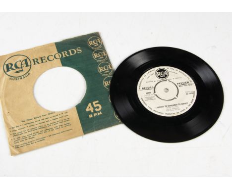 Elvis Presley Promo Single, Mystery Train b/w I Forgot to Remember To Forget 7" Single - Australian Preview Copy released 195