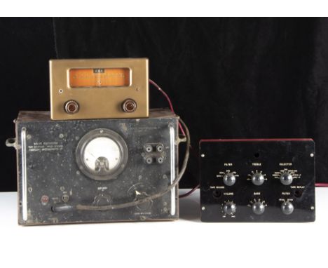 Tuner / Voltmeter / Lab Pack / Amp, a Marconi Valve Voltmeter type TF 128 A/D s/n 20282, a Rogers Development VHF Tuner s/n F