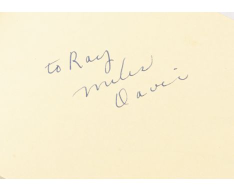 Autograph Book / Miles Davis / Gloria De Havilland plus, autograph book containing 53 signatures, many dedicated to Ray, all 