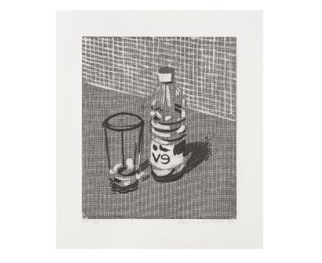 David Hockney (British, born 1937)Glass and Bottle Etching with aquatint, 1998, on wove paper, signed, dated and inscribed 'A