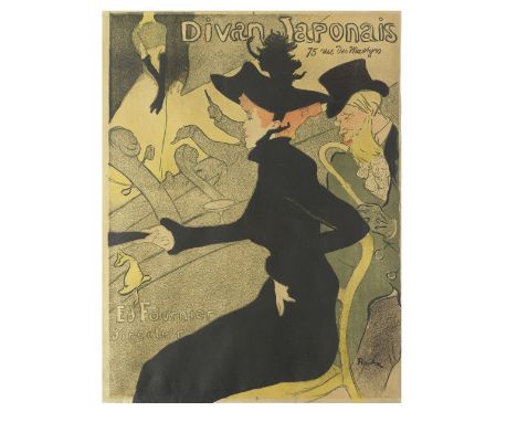 Henri de Toulouse-Lautrec (French, 1864-1901)Divan Japonais (Wittrock P11; Adriani 8) Lithograph in colours, 1893, on thin wo