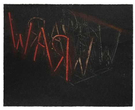 Bruce Nauman (American, born 1941)Raw War (Cordes 7) Lithograph in colours, 1971, on Arches wove paper, signed, dated and num