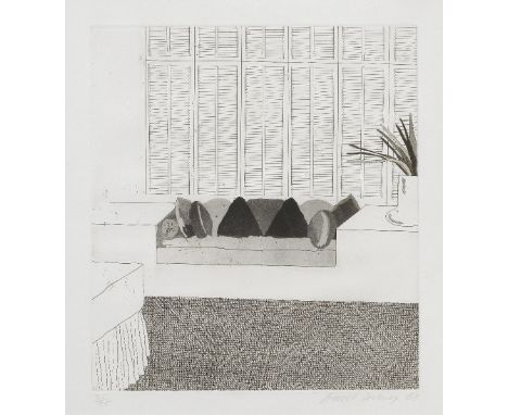 David Hockney (British, born 1937)Cushions (Scottish Arts Council 64) Etching with aquatint, 1968, on Crisbrook handmade pape