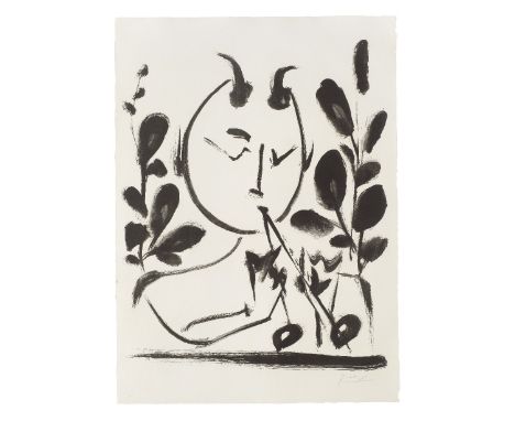 Pablo Picasso (Spanish, 1881-1973)Faune aux branchages (Mourlot 113; Bloch 520) Lithograph, 1948, on Arches wove paper, signe