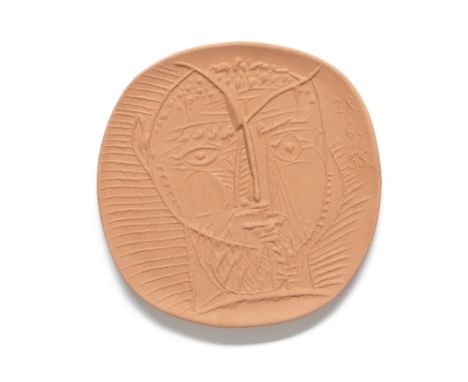 Pablo Picasso (Spanish, 1881-1973)Visage de faune (Ramié 282) stamped, marked and numbered Madoura Plein Feu/Empreinte Origin