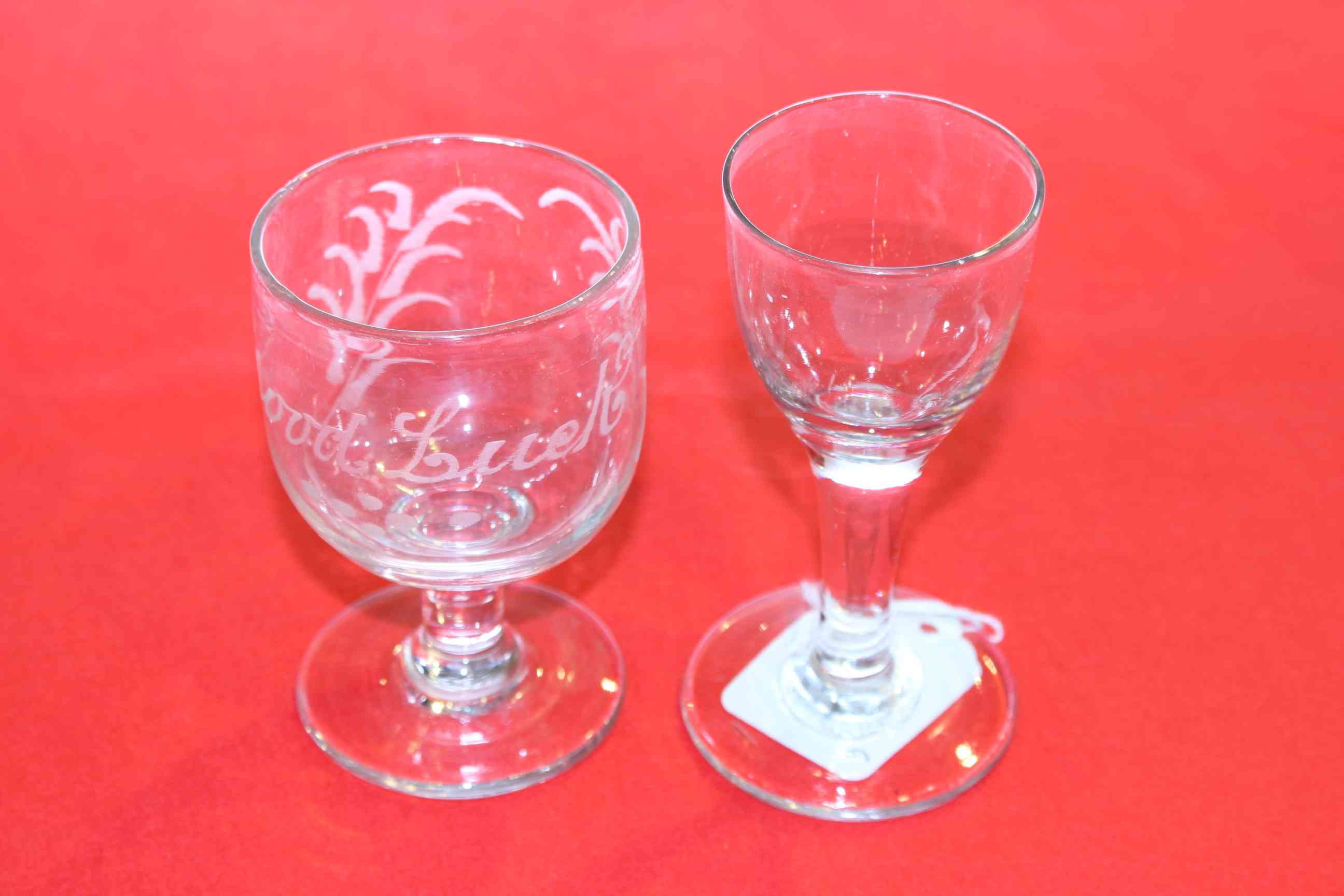 Two antique glasses