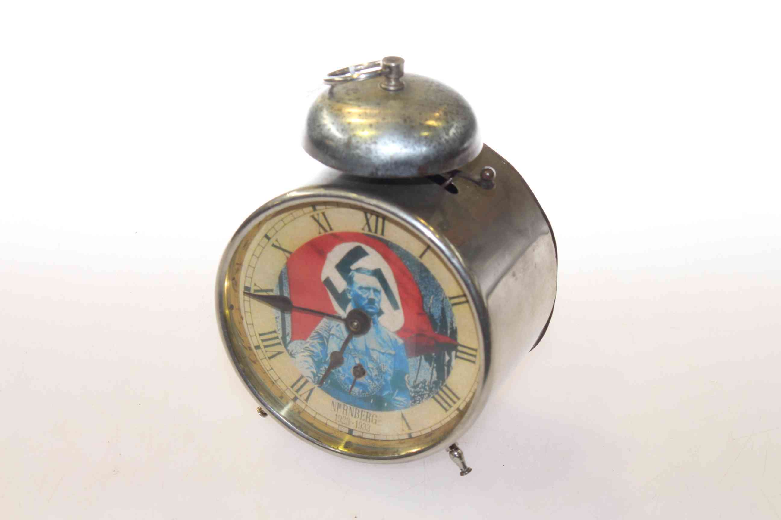 Nazi alarm clock, dial marked Nurnberg 1923-1933