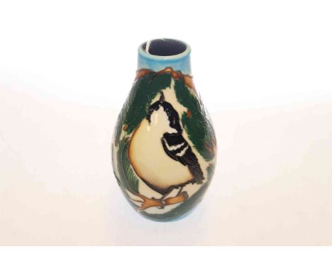 A Moorcroft vase, 'Coaltits', first quality, 13.5cm