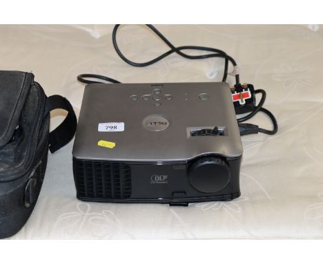 A Dell DLP projector and screen