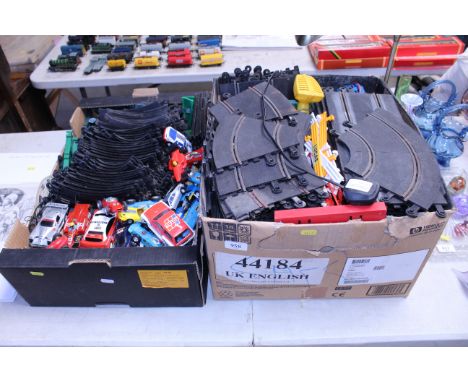 Two boxes of Scalextric