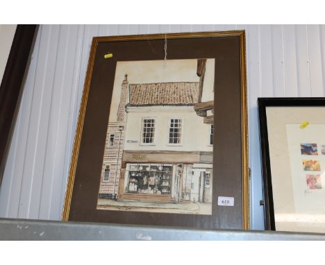 A Colin Morris 1981 watercolour depicting " Potter Gate"
