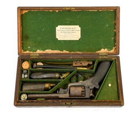 A 19th Century Beaumont-Adams 54 Bore Double Action Percussion Five Shot Revolver, retailed by E M Reilly &amp; Co. 315, Oxfo