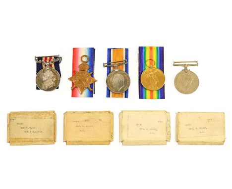 A First World War M.M. Group of Four Medals, awarded to 23435 SAPR. W. OLDER, 7/D.S.Coy.R.E., comprising Military Medal, 1914