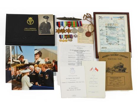 HMS Cornwall Interest:- A Second World War Group of Five Medals, awarded to Electrical Lieutenant Norman Richard Rice R.N.V.R