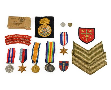 A Second World War Group of Three Medals, comprising 1939-45 Star, France and Germany Star and War Medal in cardboard box of 