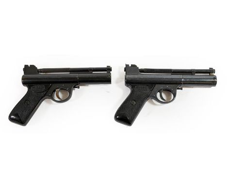 PURCHASER MUST BE 18 YEARS OF AGE OR OVER A Webley ''Mark 1'' .22 Calibre Air Pistol, with blued finish and chequered black p