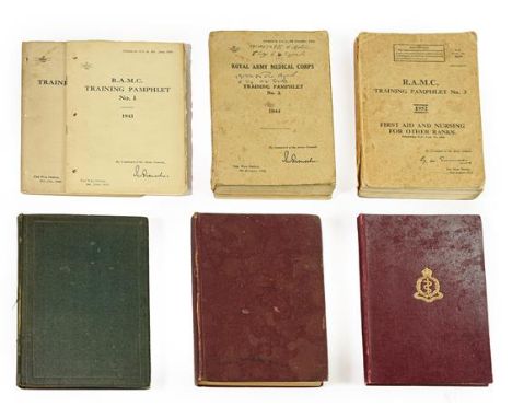 A Collection of Second World War and Post War Royal Army Medical Corps Publications, comprising Training Book for 1908 inscri