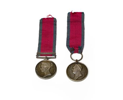 A Military General Service Medal and Waterloo Medal Pair, awarded to CORP. JOHN RUSHTON, 23rd REG. LIGHT DRAGOONS, the first 