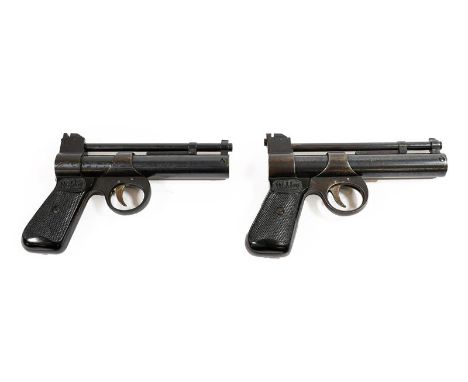 PURCHASER MUST BE 18 YEARS OF AGE OR OVER A Post-War Webley Junior .177 Calibre Air Pistol, batch number 1566, with blued fin