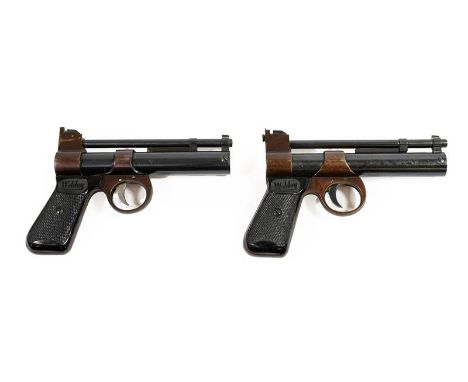 PURCHASER MUST BE 18 YEARS OF AGE OR OVER A Post-War Webley Junior .177 Calibre Air Pistol, batch number 398, with two tone b