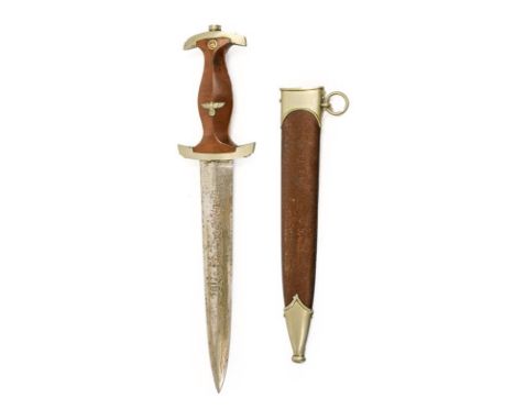 A German Third Reich SA Dagger, the 22cm steel blade etched Alles fur Deutschland and with maker's mark for Ernst Pack &amp; 