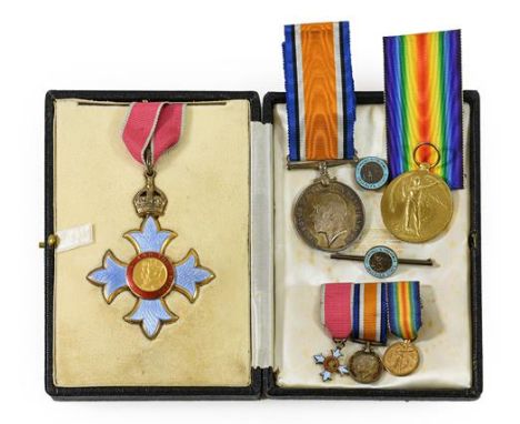 A First World War CBE Group of Medals, awarded to J.70067 G.E. BIRKENSHAW. A.B. R.N., comprising  Commander of the Most Excel