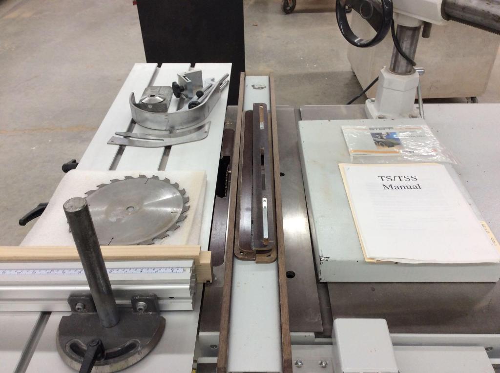 2006 Laguna 12" max diameter sliding arm table saw, with scoring and