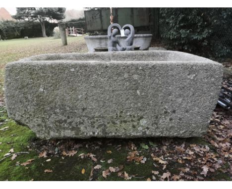 Troughs: A large rectangular Cornish granite trough, 70cm high by 175cm wide by 108cm deep