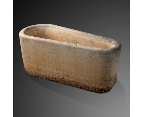 Architectural: A pair of important carved Rosso Verona marble baths from La Suvera, Siena, country villa of Pope Julius II an