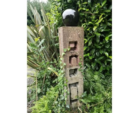 Modern and Garden Sculpture: Gerald MooreGeometric abstractCiment fondu with glazed ceramic finial130cm highPart of the Late 