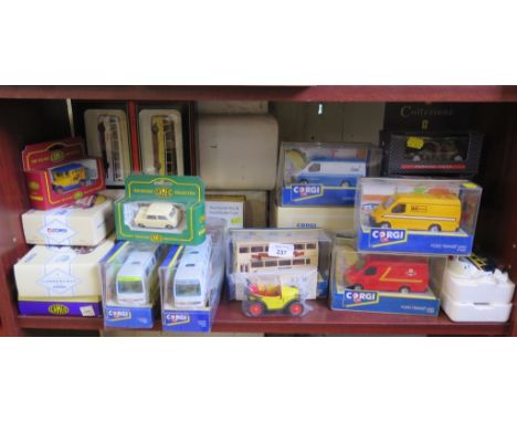Corgi and other Makers: Ford Transit Gas van, Billy Smarts Circus set, other commercials E.F.E. set and two Shell Ferraris, s