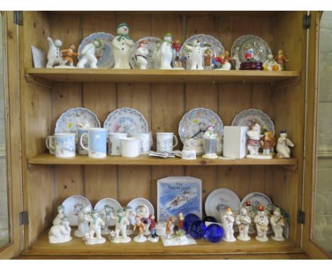 Royal Doulton and Coalport figures from The Snowman series by Raymond Briggs, also Christmas plates, breakfast wares and Chri